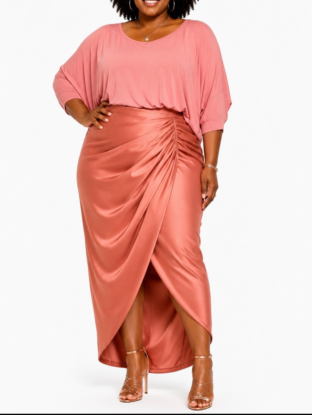 Plus Size Peachy Pink Top Size 2X- 3X